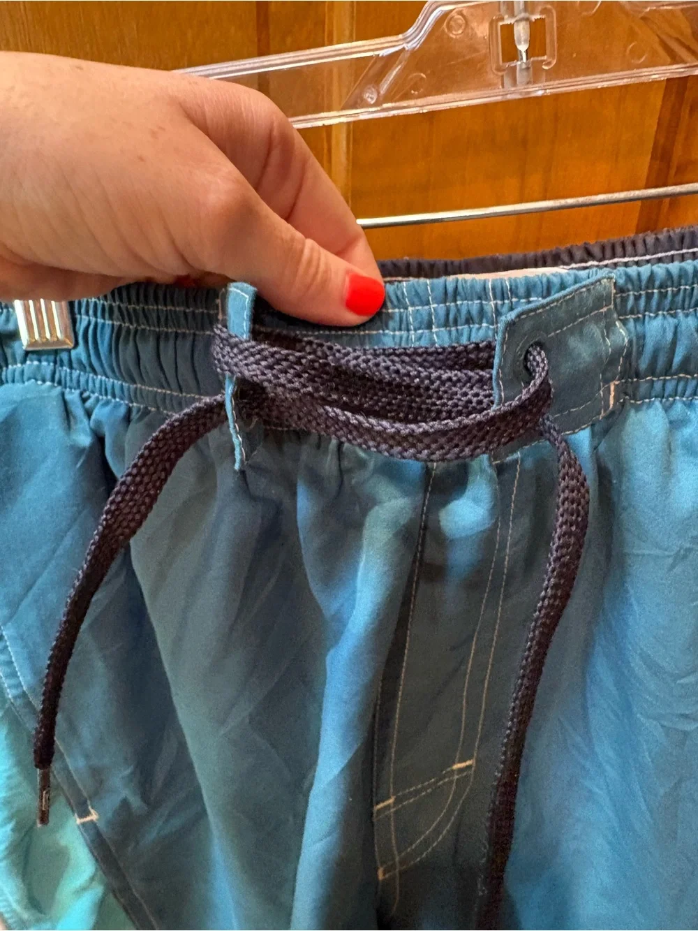 Speedo Men’s Swim Trunks Blue Size Large Drawstring
